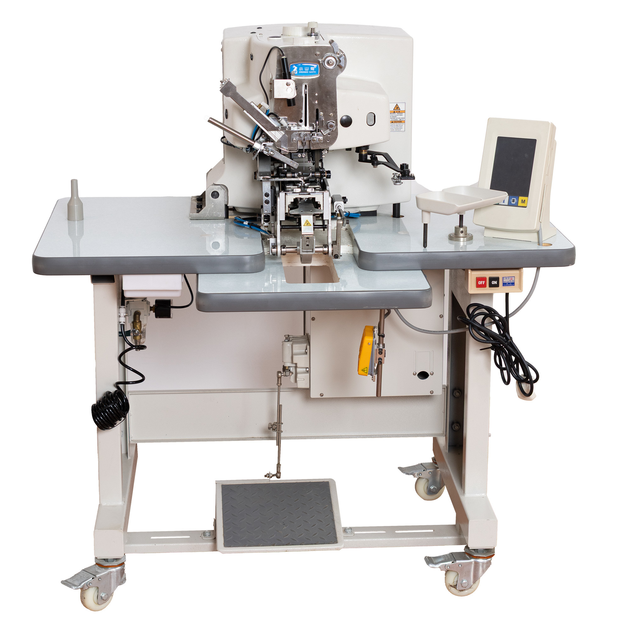 Industrial Button Sewing Machine With Dual Button Feeding 2 Stitch Tension